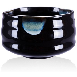 Goodwei Teeschale Matcha-Schale „Kuro“ für Teezeremonie, 430 ml, Keramik schwarz