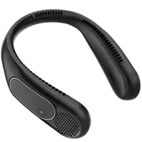 Dnenellr Nackenventilator 6000mAh Akku, Tragbarer Blattloser Halsventilator, 4 Geschwindigkeitsstufen, USB-aufladbar, Lange Akkulaufzeit, Ventilator für Reisen, Büro, Outdoor