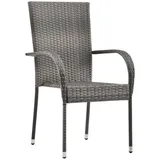 vidaXL Stapelstuhl 55,5 x 53,5 x 95 cm grau 2 St.