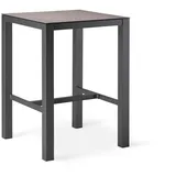 BEST Freizeitmöbel Rhodos Bartisch 80 x 80 x 109,5 cm anthrazit