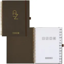 BRUNNEN Adressbuch chocolate