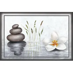 Bönninghoff Leinwandbild »Blumen und Steine«, (1 St.) Bönninghoff Farbe Bild(er): weiß