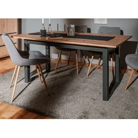 furn.design Artisan 160 x 75 x 90 cm naturbelassen/schwarz