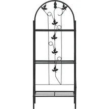 vidaXL Pflanzenregal 52 x 28 x 128 cm Schwarz