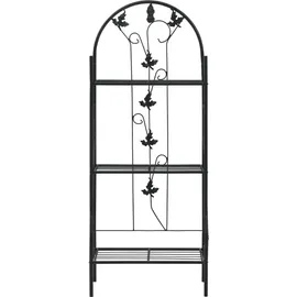 vidaXL Pflanzenregal 52 x 28 x 128 cm Schwarz