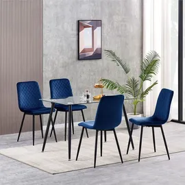 mcc direct Esszimmerstuhl Lexi Polyester royal-blau 4er Set
