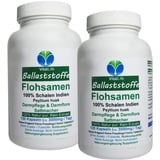 BALLASTSTOFFE Flohsamenschalen gemahlen 240 (2x120) Pulver Kapseln Premium INDIEN. Mega FREUDE für Darmbakterien. WICHTIG für Darmpflege + Darmflora + Verdauung. Ohne ZUSATZSTOFFE. 26615-2