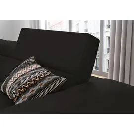 W.Schillig Ecksofa "piedroo, Designsofa mit tollem Sitzkomfort, bequem, L-Form", schwarz (schwarz z59), B:343cm H:70cm T:193cm, Longlife Xtra-Leder Z59: Glattleder mit modischer Prägung.