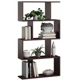 OEM MATKAM Möbel Bücheregal Wenge, Holzwerkstoff, 76.4x141x28 cm, Wohnzimmer, Regale, Bücherregale
