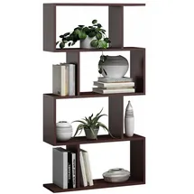 OEM MATKAM Möbel Bücheregal Wenge, Holzwerkstoff, 76.4x141x28 cm, Wohnzimmer, Regale, Bücherregale