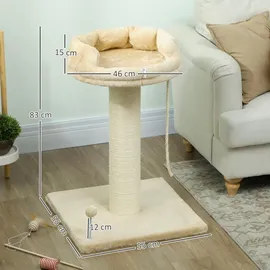 PawHut Kratzbaum klein 85 cm beige