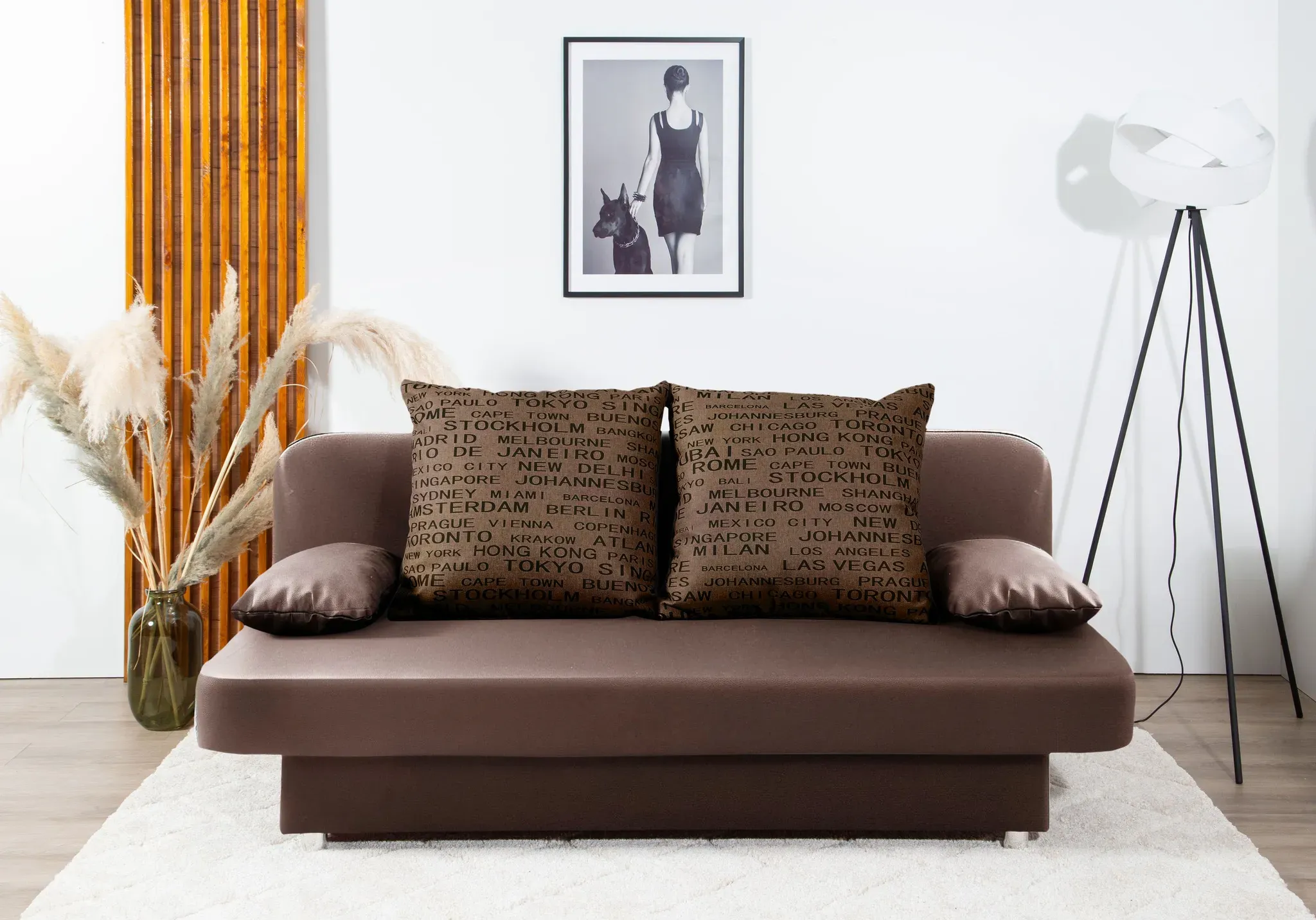 Schlafsofa COLLECTION AB "Ulla inkl. Bettfunktion und Bettkasten", braun, B:186cm H:94cm T:85cm, Sofas, Schlafsofa,Bettfunktion,Bettkasten,inkl. Rückenkissen,Armlehnekissen