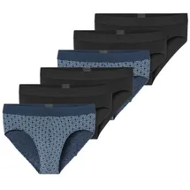 SCHIESSER Slip blau/schwarz M 6er Pack