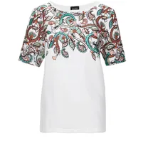 GOLDNER Kurzgröße Elegantes Shirt mit Paisley-Design Weiß 19