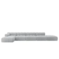 altdecor Ecksofa modulares Sofa Lizur-L3 - 475x160x70 cm Grau Cord