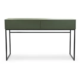 beautysofa KONSOLENTISCH Giana mit 2 Schubladen, 137 cm, Flaschengrün