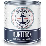 Hamburger Lack-Profi 10L - 2in1 Alkyd Buntlack matt für Außen in RAL - Wetterfester Lack und Grundierung für Holz & Metall (RAL 4007 Purpurviolett)