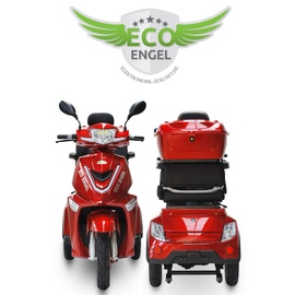 ECO Engel 504 Rot Elektromobil mit Herausnehmbarem Li-Io Akku 20 Ah 25 km/h 1000 Watt Seniorenmobil