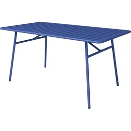 vente-unique Gartentisch 160 x 80 x 74,5 cm Dunkelblau