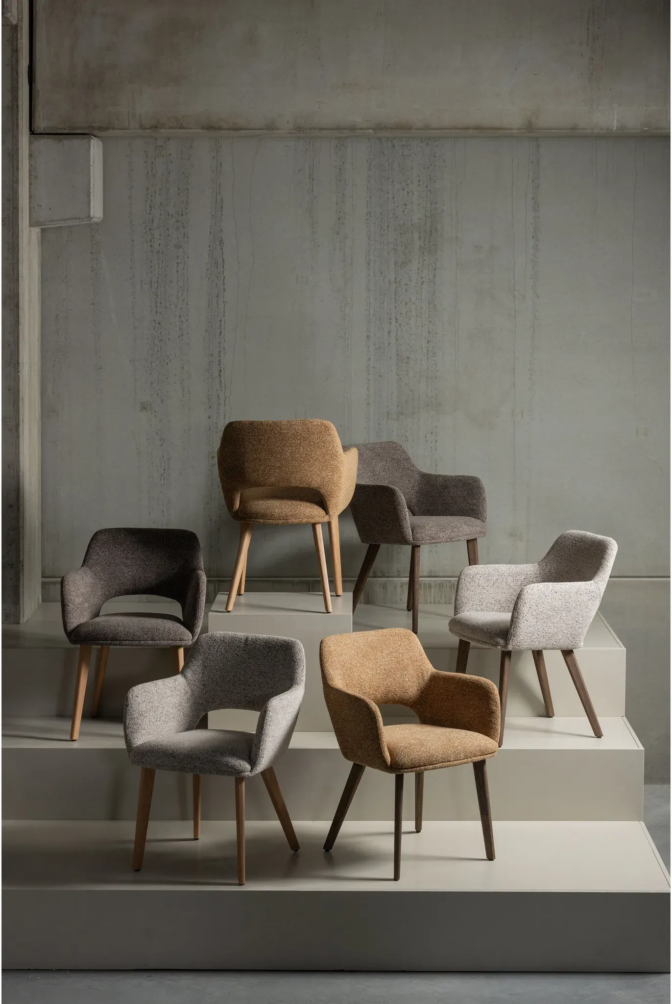 Esszimmerstuhl WOOOD, taupe, H:86cm, Stühle, Esszimmerstuhl