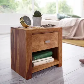 Wohnling Nachtschrank 40 x 40 x 40 cm Braun