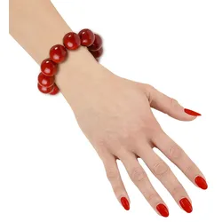 Rotes 70er Jahre Perlen-Armband - OS