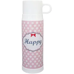 Krasilnikoff Thermoskanne in verschiedenen Modellen, rosa, Punkte, Happy, 500 ml