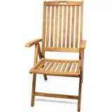 VCM Hochlehner Klappstuhl Gartenstuhl 56 x 75 x 110 cm braun