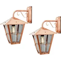 Konstsmide 2er Set Außenwandleuchte Kupfer / Arylglas, Fassadenbeleuchtung, Konstsmide