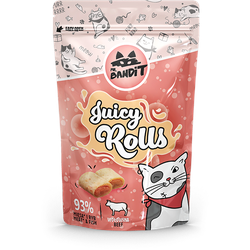 Mr Bandit Juicy Rolls Katzenleckerli, feuchte Kroketten mit Rindfleisch, 40 g (Rabatt für Stammkunden 3%)