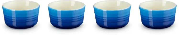 Le Creuset Mini-Förmchen 4er-Set 100 ml Azure