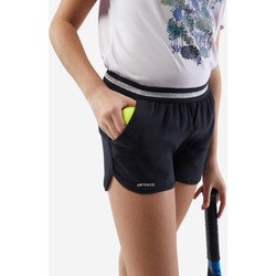 Tennis-Shorts Mädchen TSH500 schwarz, schwarz, Gr. 140 - 10 Jahre