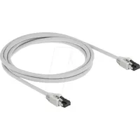 DeLock 80560 RJ45 Netzwerkkabel, Patchkabel CAT 8.1 S/FTP Grau