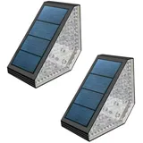 Lumisky LED Solar-Treppenleuchten 2er Set Stahl 5 x 11 x 5,5 cm weiß