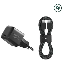 Native Union Fast GaN Charger PD 30W USB-C Cable, Black/Cosmos