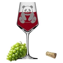 eXODA Weinglas Panda niedlich stilvolles Trinkglas für Weinliebhaber 350 ml