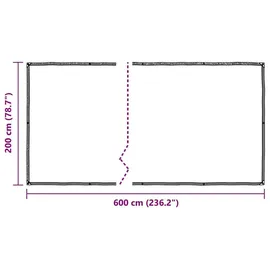 vidaXL Pflanzenabdeckung mit Ösen 2x6 m Polyethylen