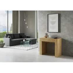 Itamoby Ausziehbare Konsole 90x49/307 cm Extra Natur Eiche