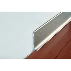 Leist Sockel Progress Profile Silber Glanz, Aluminium, Länge 200 cm, Kantenhöhe 60 mm, BTBS60