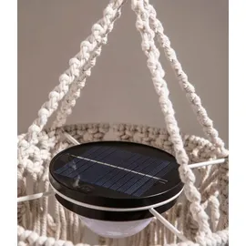 Dehner Solarleuchte Baumwolle Ø 26 cm H 70 cm 1 Stück weiß / creme