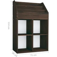 vidaXL Kinderregal Räuchereiche 71 x 30 x 114 cm Spanplatte braun