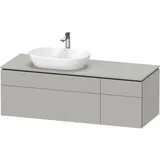 Duravit Duravit, Waschtischunterschrank wandhängend „L-Cube“ 142 × 48,2 × 55 cm) Betongrau Matt, links