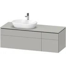 Duravit Duravit, Waschtischunterschrank wandhängend „L-Cube“ 142 × 48,2 × 55 cm) Betongrau Matt, links