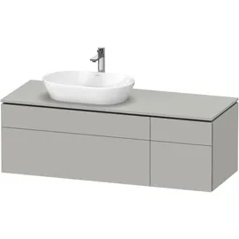 Duravit Duravit, Waschtischunterschrank wandhängend „L-Cube“ 142 × 48,2 × 55 cm) Betongrau Matt, links