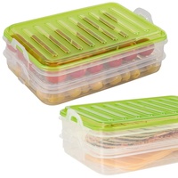 Vilde Aufbewahrungsbox Vorratsbehälter Küchenbehälter Lebensmittelbehälter Frischhaltedose für Wurstaufschnitt Käseaufschnitt 2-teilig