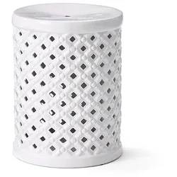 Hocker Lian Keramik, weiß, 45 cm