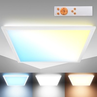 B.K.Licht LED Panel, LED Deckenleuchte, Lampe, Wohnzimmerlampe, Schlafzimmerlampe, 44,5x44,5x6,2
