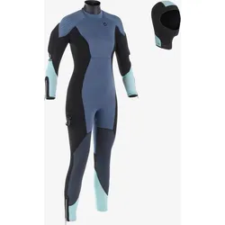 Neoprenanzug Halbtrocken Damen Neopren 7 mm - blau/grau XL