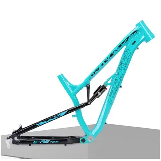 HIMALO Mountainbike-Federungsrahmen 27.5er Softtail MTB-Rahmen 17'' Aluminium-Legierung Scheibenbremse Rahmen QR 135mm DH/XC/AM Mit Hinterraddämpfer(Color:Blauw)