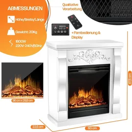 Kesser Elektrokamin Standkamin weiß